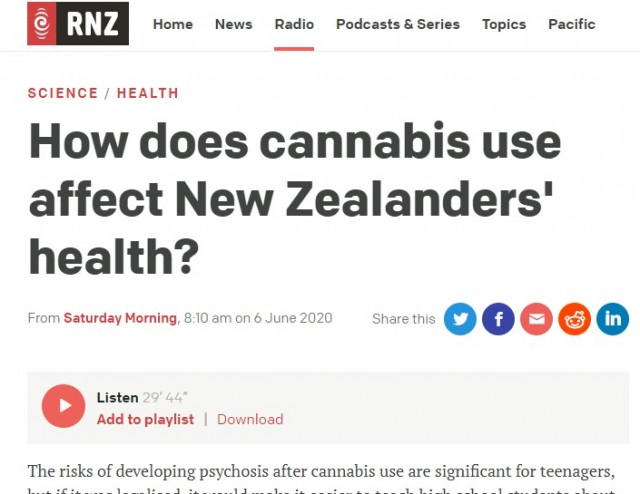 Radio NZ interview's Prof Richie Poulton: How does cannabis use affect New Zealanders' health?