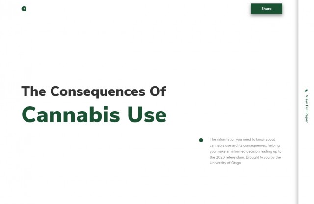 Website informs public on consequence of recreational cannabis use